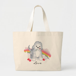 Bolso De Tela Gigante Amor del perro pastor