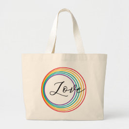 Bolso De Tela Gigante Amor en arco iris