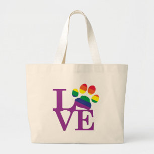 Bolso De Tela Gigante Amor-Gay-Pawprint-