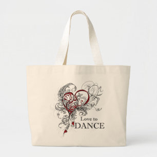Bolso De Tela Gigante Amor para bailar el tote (personalizable)
