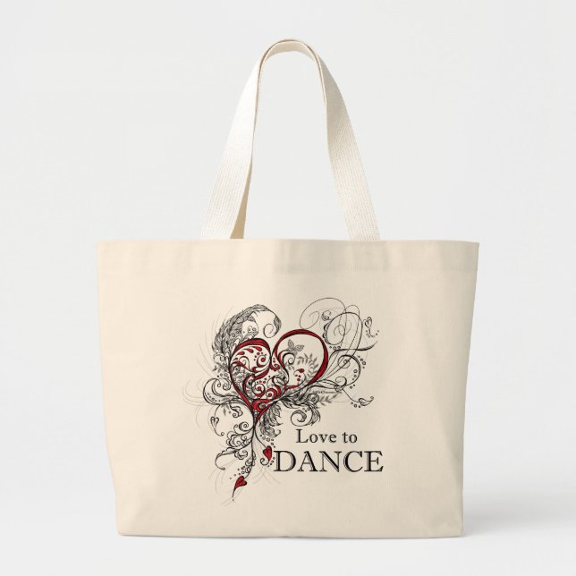 Bolso De Tela Gigante Amor para bailar el tote (personalizable) (Frente)