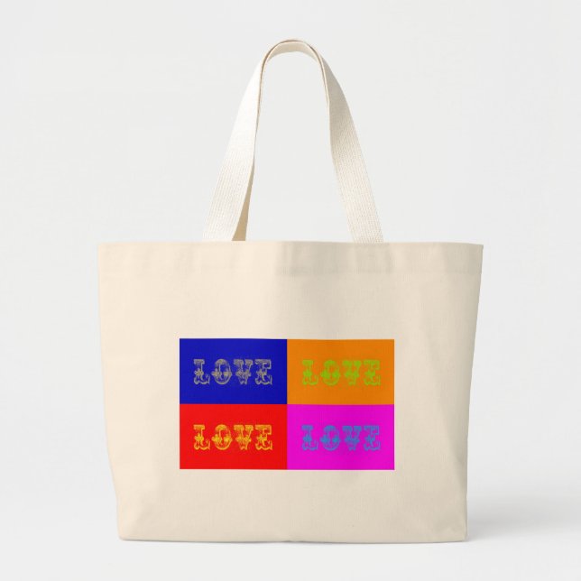 Bolso De Tela Gigante Amor por el arte pop (Frente)