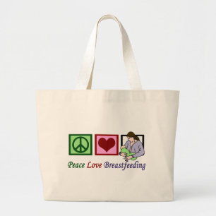 Bolso De Tela Gigante Amor por la paz Lactancia