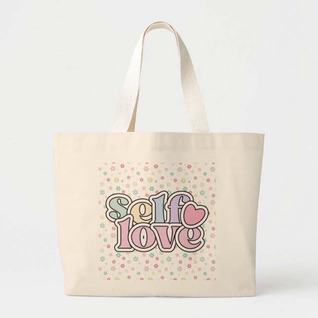 Bolso De Tela Gigante Amor Propio Empoderante (Frente)