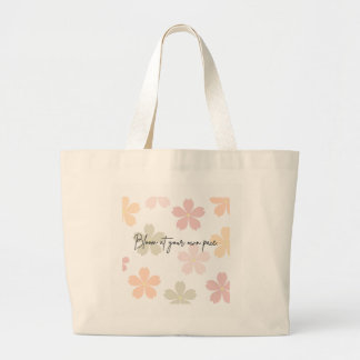 Bolso De Tela Gigante Amor Propio – Florece a Tu Propio Ritmo 🌸