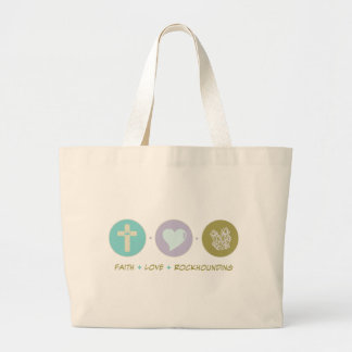 Bolso De Tela Gigante Amor Rockhounding de la fe