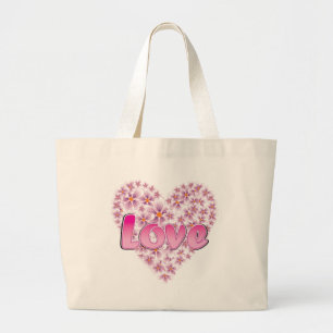 Bolso De Tela Gigante Amor rosado y maricas