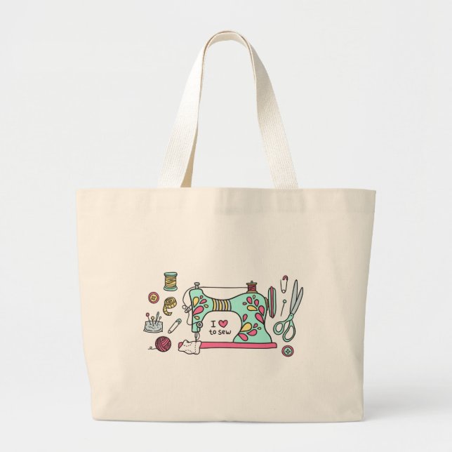 Bolso De Tela Gigante Amor suave para masticar Ilustracion (Frente)