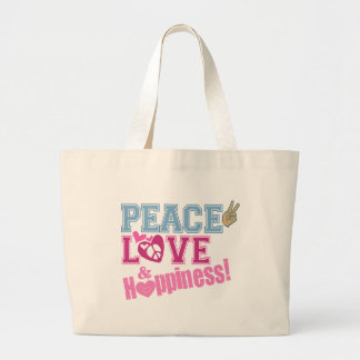 Bolso De Tela Gigante Amor y felicidad de la paz
