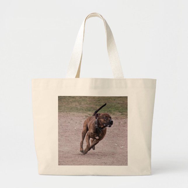 Bolso De Tela Gigante Amstaff corriendo (Frente)