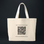 Bolso De Tela Gigante Añadir el código QR de la dirección web de su empr<br><div class="desc">Agregue la dirección URL de su sitio web de negocios y el nombre de negocio haciendo clic en el botón "Personalizar". Se generará automáticamente un código QR único cuando añada su dirección web en el campo de código QR proporcionado.</div>