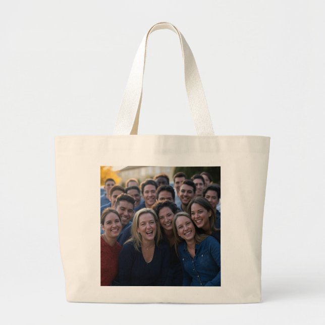Bolso De Tela Gigante Añadir la unión escolar personalizada (Frente)