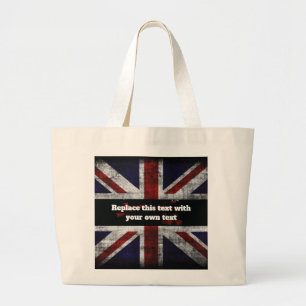 Bolso De Tela Gigante Añadir texto en el Cojín decorativo de la bandera 