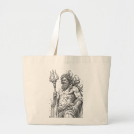 Bolso De Tela Gigante Ancient Greek Poseidon Stone Statue Graphic