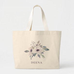 Bolso De Tela Gigante Anemone Floral Bouquet Personalizado