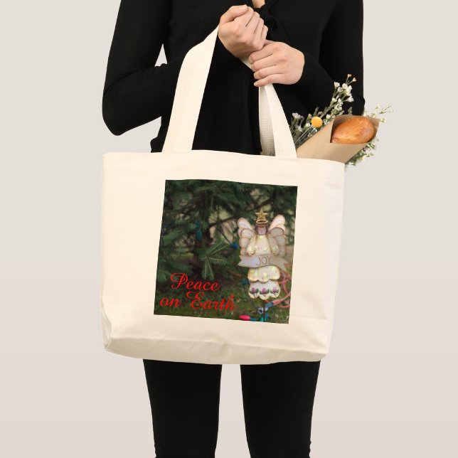 Bolso De Tela Gigante Angel Joy Peace On Earth (Anverso (producto))