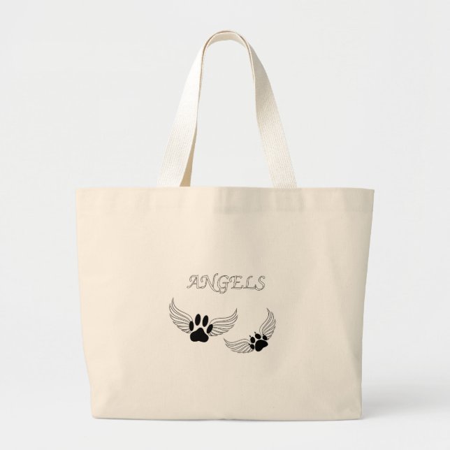 Bolso De Tela Gigante Angel Mascota Paws (Frente)