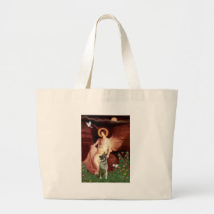 Bolso De Tela Gigante Ángel sentado - Elkhound noruego