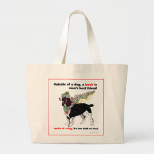 Bolso De Tela Gigante Ángeles del libro del perro de aguas del saltador