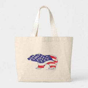 Bolso De Tela Gigante Angustia patriótica-grizzly