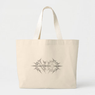 Bolso De Tela Gigante Anillo Spike "NO" con barra diagonal