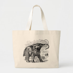 Bolso De Tela Gigante Animal extinto personalizado del mamut lanoso del