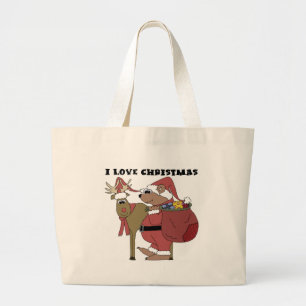 Bolso De Tela Gigante Animales que amo Navidades camisetas y regalos