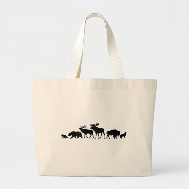 Bolso De Tela Gigante Animales salvajes de Yellowstone (Frente)
