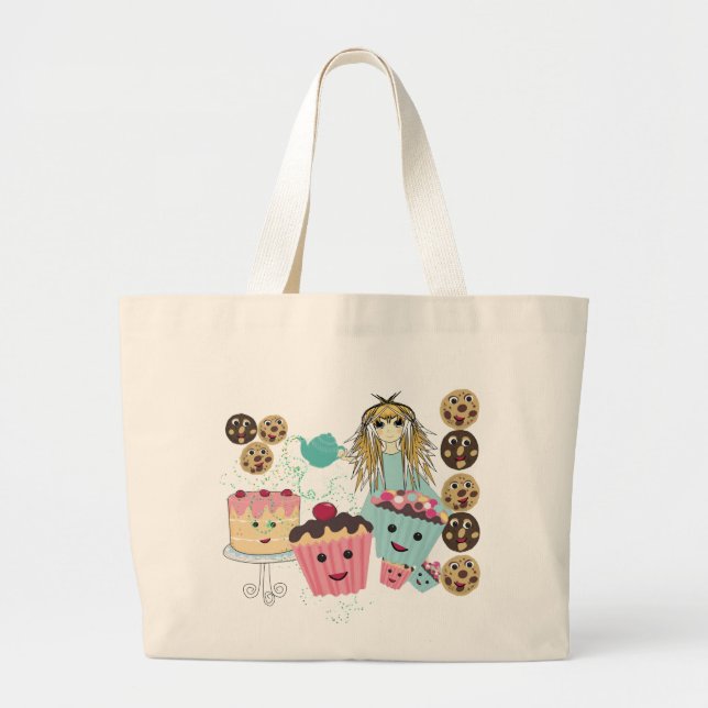 Bolso De Tela Gigante Anime Tea Fiesta kawaii Cake (Frente)