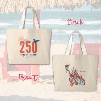 Bolso De Tela Gigante Aniversario 250 del Patriótico Libertad de América