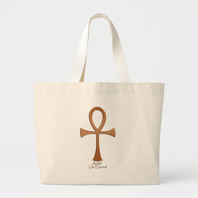 Bolso De Tela Gigante ANKH de cobre egipcio (Frente)
