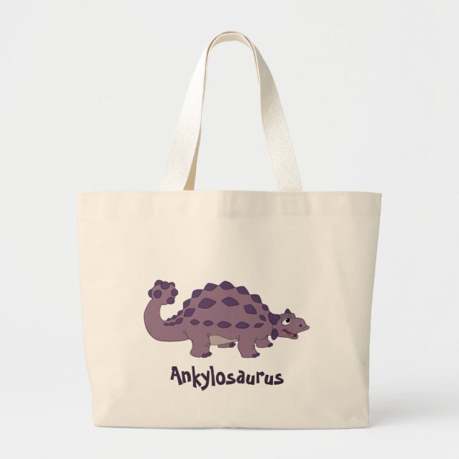 Bolso De Tela Gigante Ankylosaurus del dibujo animado (Frente)