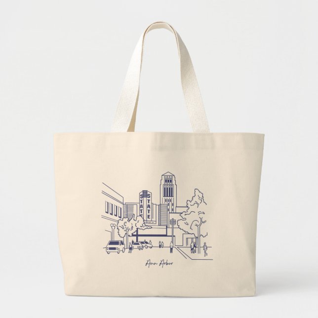 Bolso De Tela Gigante Ann Arbor Tote Bag (Frente)