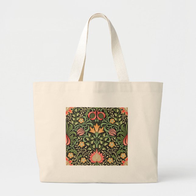 Bolso De Tela Gigante Antigüedad floral persa William Morris (Frente)