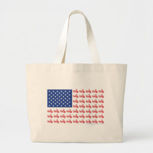 BOLSO DE TELA GIGANTE ANTIGUO BIKE-FLAG-TEE