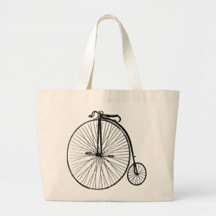 Bolso De Tela Gigante Antiguo Penny Farthing Bicycle Totebag