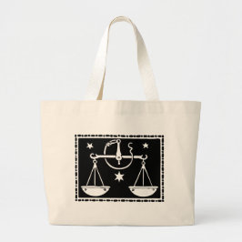 Bolso De Tela Gigante Antiguo Zodiac Astrológico Libra Totebag