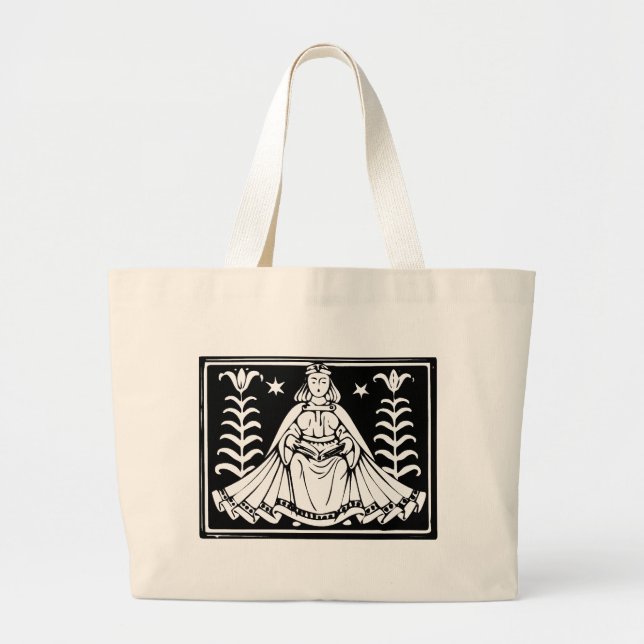 Bolso De Tela Gigante Antiguo Zodiaco Astrología Virgo Totebag (Frente)