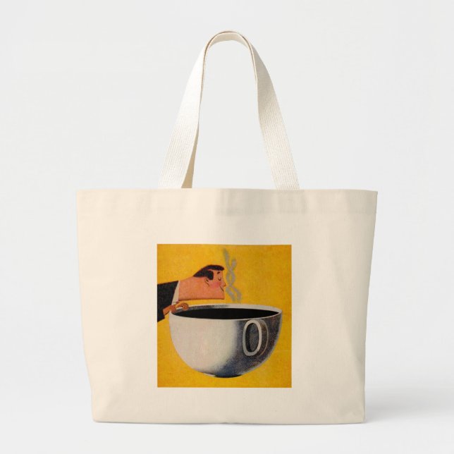 Bolso De Tela Gigante Anuncio de café de época (Frente)