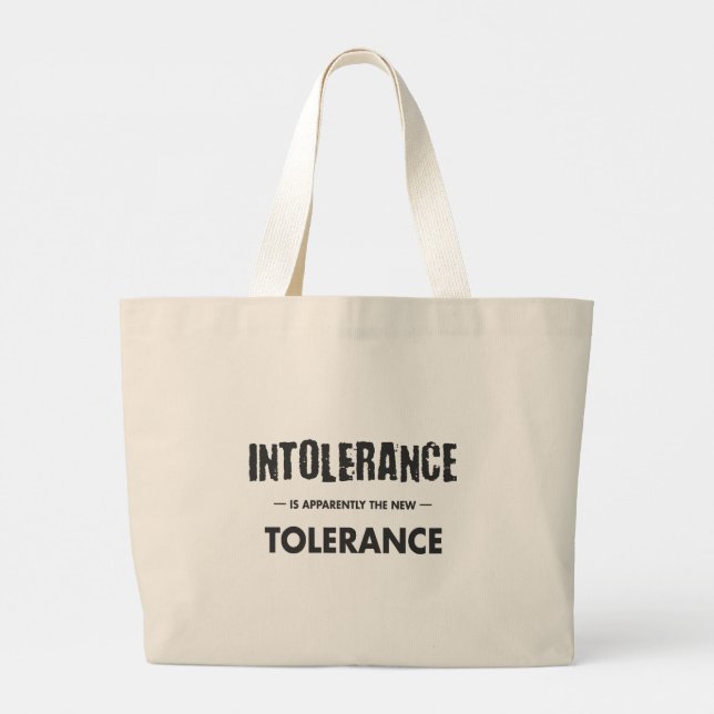Bolso De Tela Gigante Aparentemente, La Intolerancia Es La Nueva Toleran (Reverso)
