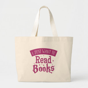 Bolso De Tela Gigante apenas quiero leer los libros