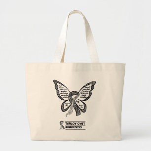 Bolso De Tela Gigante Apoyo/Amor/Creer...Tarlov Cyst