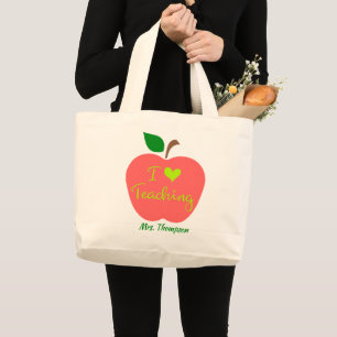 Bolso De Tela Gigante Apple docente personalizado