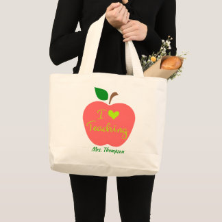 Bolso De Tela Gigante Apple docente personalizado