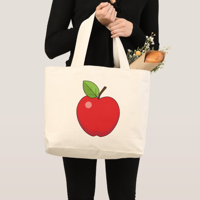 Bolso De Tela Gigante Apple Rojo (Anverso (producto))
