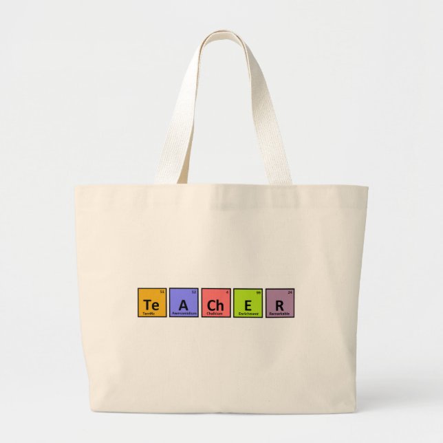 Bolso De Tela Gigante Aprecio del profesor de la tabla periódica (Frente)