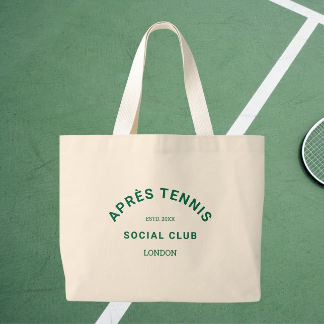 Bolso De Tela Gigante Après Tennis Social Club Crest Verde Personalizado (Subido por el creador)