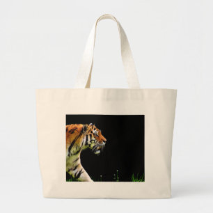 Bolso De Tela Gigante Aproximación de tigres - Arte de animales salvajes