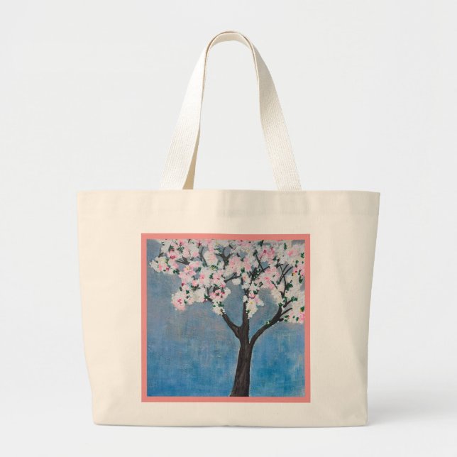 Bolso De Tela Gigante Árbol de cerezas (Frente)