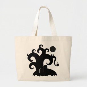 Bolso De Tela Gigante Árbol de Halloween